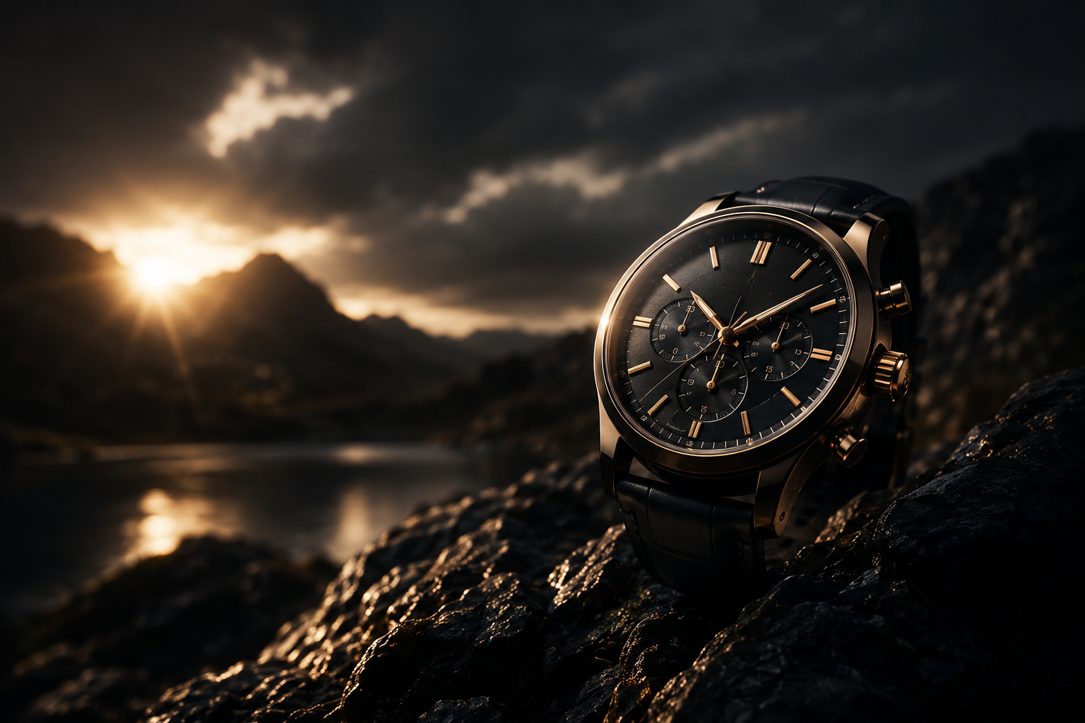 Lifestyle shot wearing Timeless Craft watch